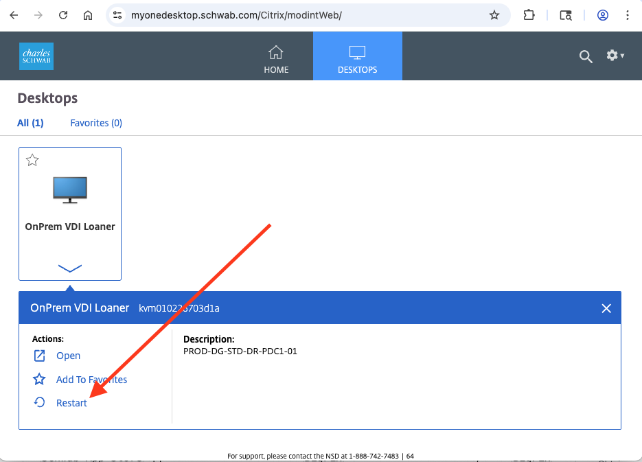 Citrix Workspace app launch instance